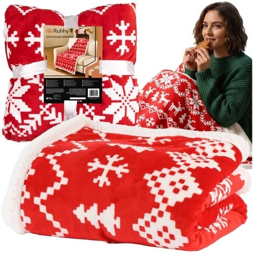 Juleteppe 130×170 cm - Mykt teppe med julemotiv