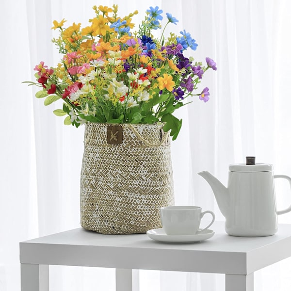 5 st konstgjorda blommor, konstgjorda prästkragar, vilda blommor, växtbuketter för inomhus- och utomhusbruk, heminredning