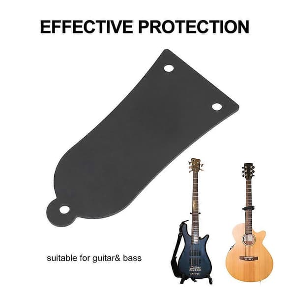 3 huller metal dækstangsafdækning med skruer guitar bas udskiftning (sort)
