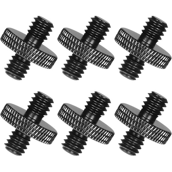6-pack 1/4\" hane till 1/4\" hane kameramonteringsskruv stativmonteringsskruv stativskruv kameraskruv, precisionstillverkad.
