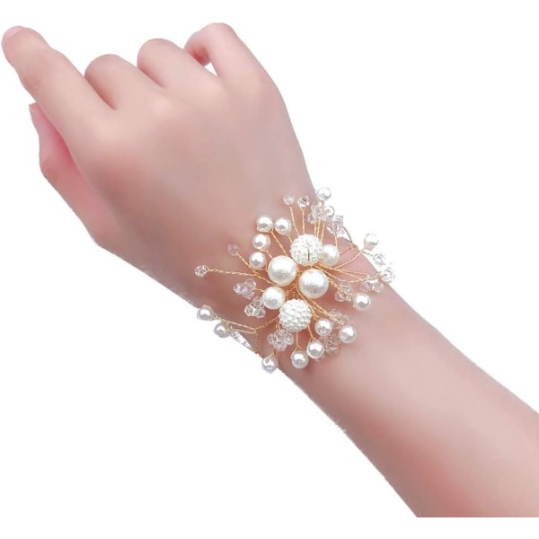 Bröllop brud brudtärna handblomma, corsage armband bröllopsplanerare handleds corsage handledsblomma