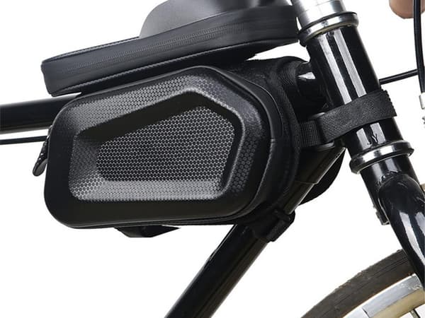 Cykeltaske med mobiltelefonholder