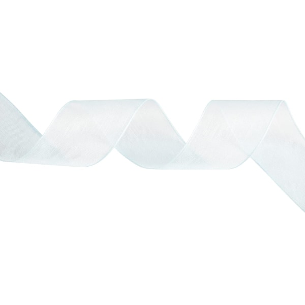 4 cm skirt band, blå dimma skimmer chiffongband för gör-det-själv hantverk bröllopsdekorationer, presentförpackning brudbuketter (45M)
