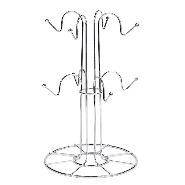 Stiligg 6/8 Kopper ELLER Banan Muggtre Chrome Tråd Stativ Holder for Hjem BAR Restauranter (8 Kopper Tre)