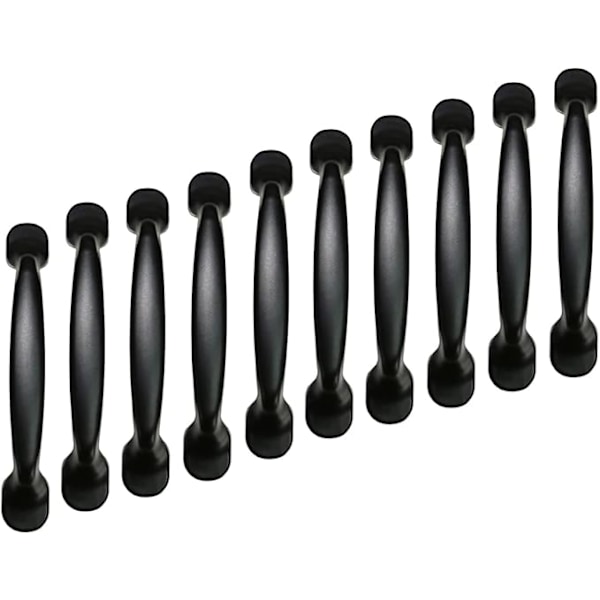 20 stk. sorte aluminiumskapdør skuffhåndtak håndtak håndtak skap garderobe dør bueformet trekkhåndtak (96mm)