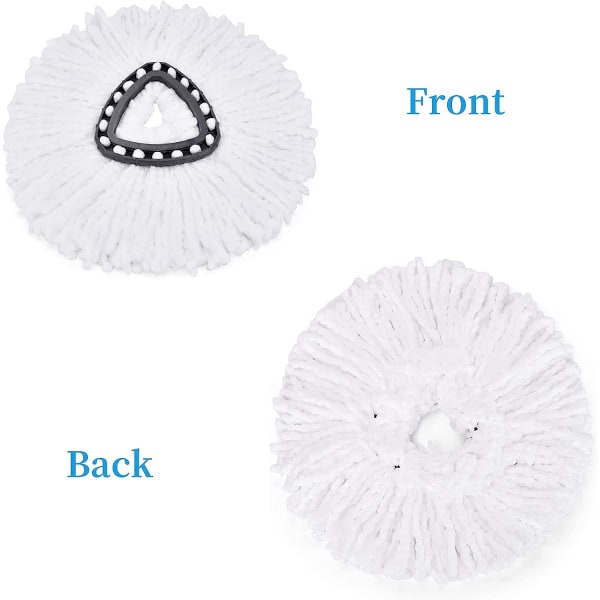 Mophuvuden kompatibla med vileda 2-i-1 Turbo-mopp, ersättningshuvud, mikrofiber (vit, 3-pack)