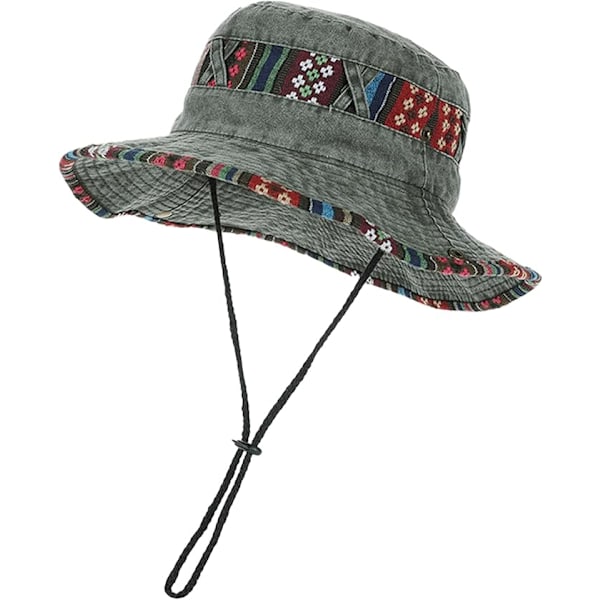 Herrar Fiskehatt Sommar Solhatt UV-Skydd, Vikbar Safarihatt Herrar Vandringshinkhatt
