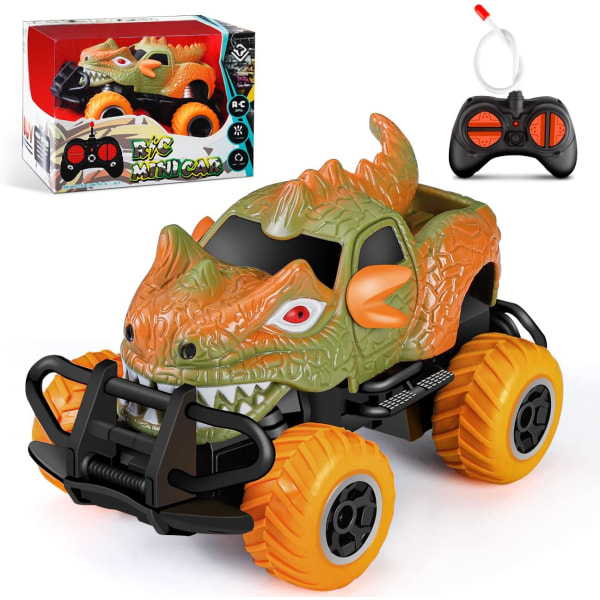 Bil leksaker 3 4 5 6 år pojkar present, RC bilar för 3-5 år barn dinosaurie leksaker RC bil spel 4-8 år pojkar leksaker 3-7 år