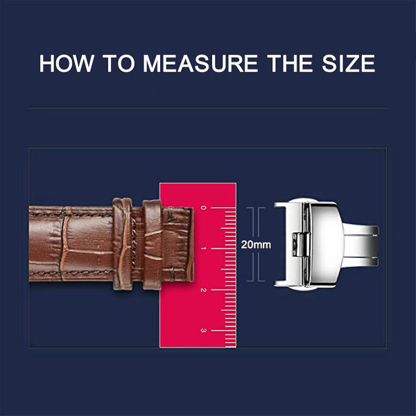 Rostfritt stål Deployment Clasp Buckle Fasten(18mm,20mm )