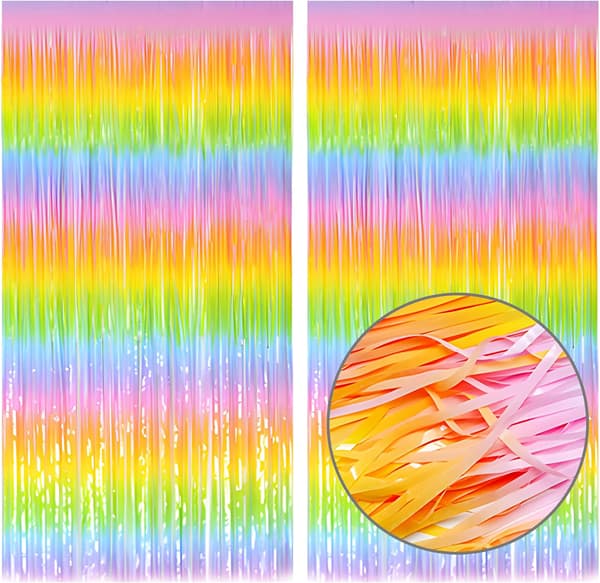 Glittergardin i folie, 1 m x 2 m