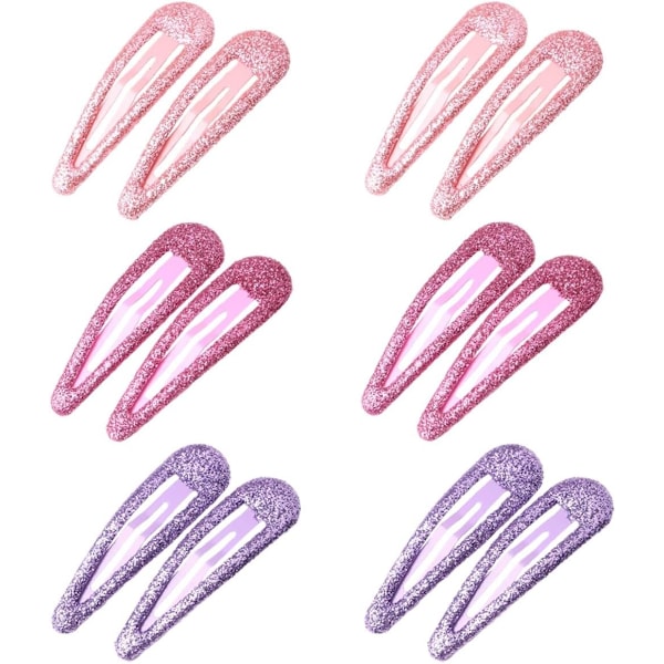 Glitter Hår Snap Clips - Metal Hårklemmer Farverige Glitter Paillet Hårklemmer Barrettes Hår til Småbørn Børn Piger