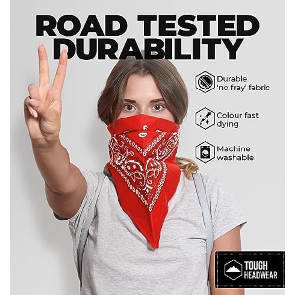 Denim Bandana Tøj - Pirat Bandanas - Bandanas Lommetørklæder - Bandanas til Mænd og Kvinder