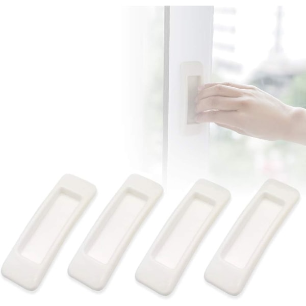 Pak køkkenskabsdørhåndtag vinduesklistermærker Praktisk at åbne klistermærker (hvide)