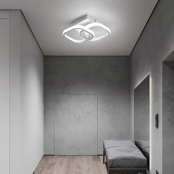 20W LED Taklampa, 6000K Kallvit Dia 24CM, Vit [Energiklass E]