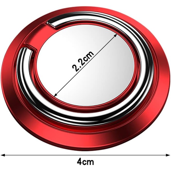 2 st Mobiltelefon Ringhållare Magnetisk Fingerring Ställ Bilfäste Tillgänglig 360 Justerbar Mobiltelefon Loop För Smartphones