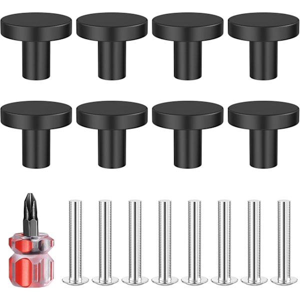 8 st Lådknoppar, 25*20/30*25 mm Knoppar och Handtag, Runda Möbelhandtag, med Skruvar, Mässingskåpknoppar, för Skåp, Kök