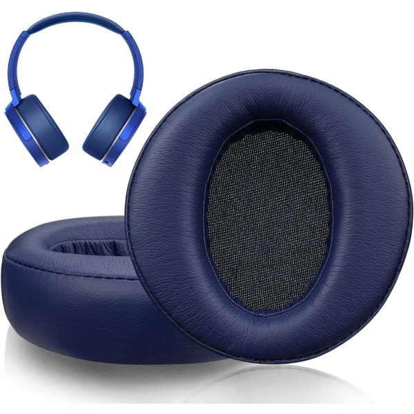 Ersättningsöronkuddar för Sony MDR-XB950 XB950BT XB950B1 Over-Ear hörlurar med mjukare öronkuddar i proteinläder, blå