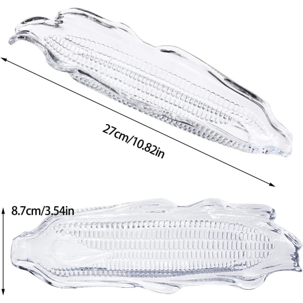 2 stk. maisfat i plast, gjennomsiktige maisfat, maiskolbe i plastfat