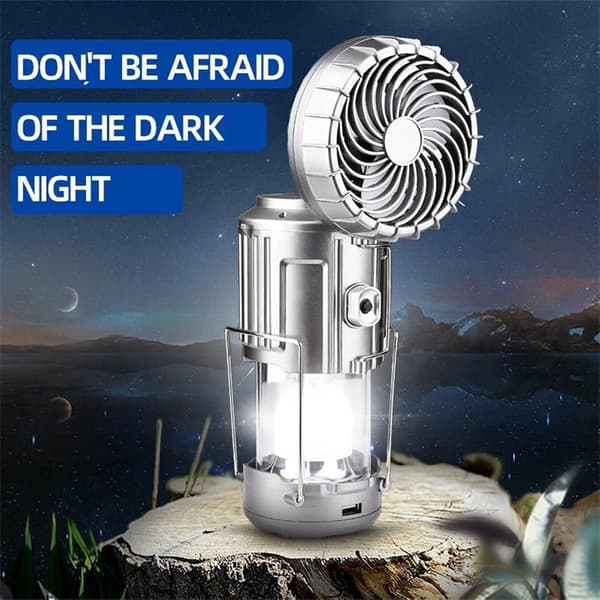 Campinglys for utendørsfans Campingteltlys med vifte Folding Lighting Sterkt lys