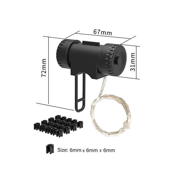 LED-eikelys med 20 lysdioder for sykkel - 2,2 m 4-Pack