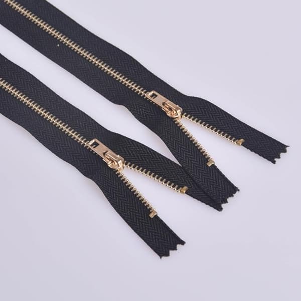 Dragkedjor - 10-pack 14 cm (Guld + svart)