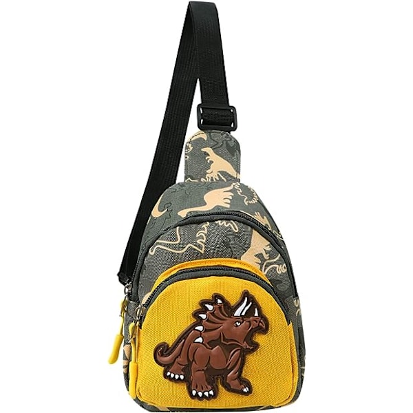 Dinosaurie Crossbody Väska Små Barn Pojkar Axelväska Söt Handväska Kedja Messenger Väska för Barn Flickor Ålder 2-6