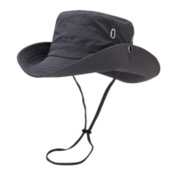 Fiskarhatt för Män och Kvinnor Andningsbar Fiskehatt Solhatt med Hakrem UV-skydd Sommar för Utomhus Klättring Camping Navy blue