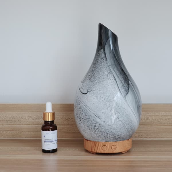 Eterisk oljediffuser i glass Aromaterapi oljediffuser Elektrisk ultralyd duftfukter 100ML med automatisk avstenging