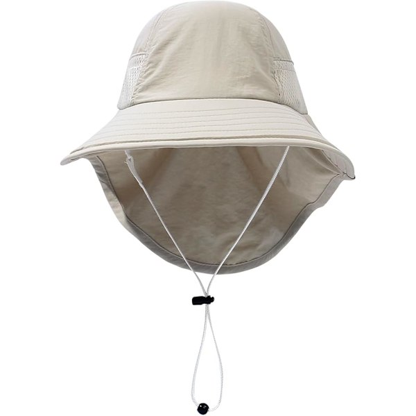 Sommerbaby Solhatt, Justerbar Beskyttelse Bredbremmet Strandhatt for Barn Jenter Gutter Pink