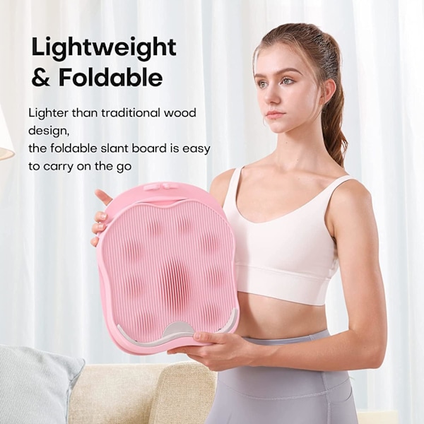 Slant Board Vadsträckare, Justerbar Lutande Bräda, Bärbar Fitness Stretchbräda för Kroppssträckning, 9 Nivåer Balanserande Fitness Pedal Stretch