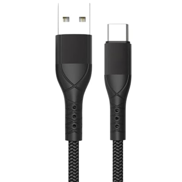 Stark hållbar USB -A till USB -C Snabb dataladdarkabel Laddningskabel Sync för smarttelefon och surfplattor