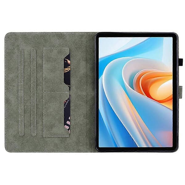 Fodral för itel VistaTab 30 Tiger Tryck Anti-Repor PU Läder Tablet Skydd - Blå