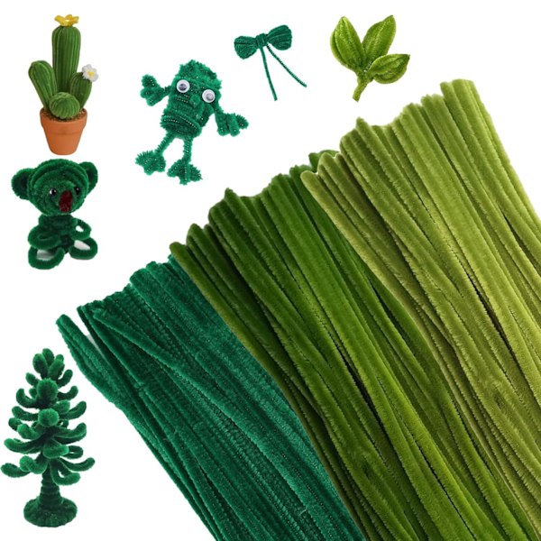 300 kpl putsauslankaa, 3 erilaista keltaista putsauslankaa taivutettavaa pehmeää käsityölankaa 30 cm putsauslankaa chenille-lankaa DIY-projekteihin ja käsityökoristeluun Set 2