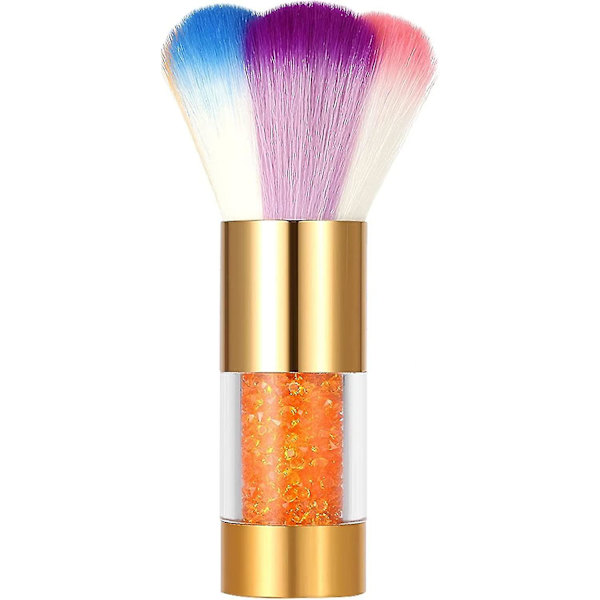 Nageldammborste för akrylnaglar, Akrylnageldammborttagare, Färgglad Dip Powder Remover Makeupborste