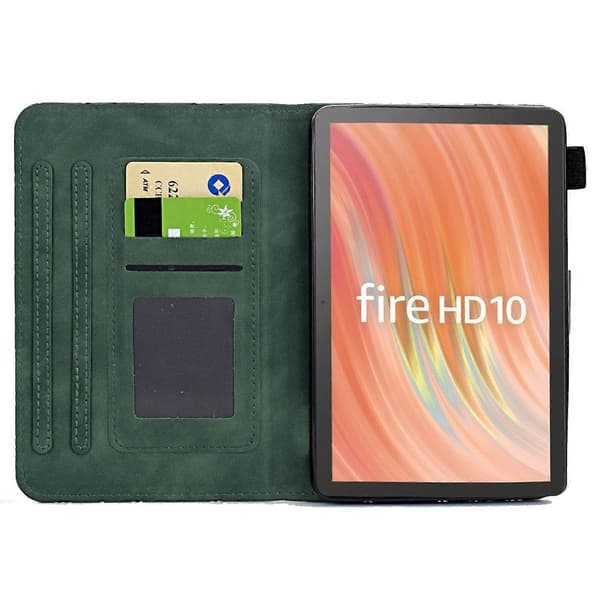 A9 Fodral för Amazon Fire HD 10 (2023) Kortplatser Ställ Rombleder Tablet Skydd