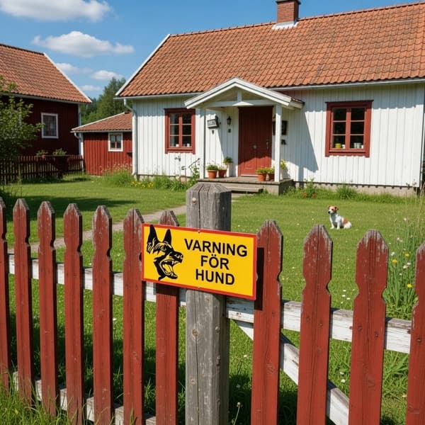 ADVARSEL HUND skilt / Hundeskilt / Advarselsskilt Hund / Avlang