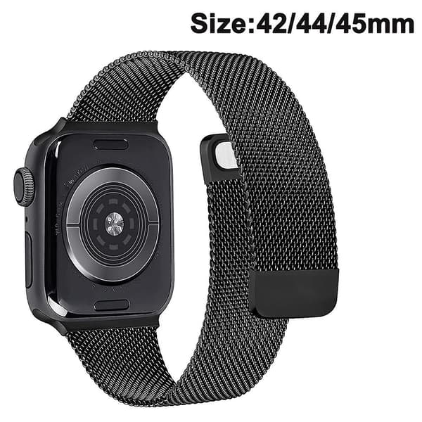 Mesh rustfrit stål magnetisk lukning kompatibel med Apple Watch-rem