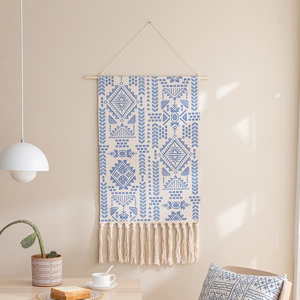 Makramé Väggbonad Vävda Bohemisk Stil Heminredning för Lägenhet Sovsal Dörr 50*70cm+20CM