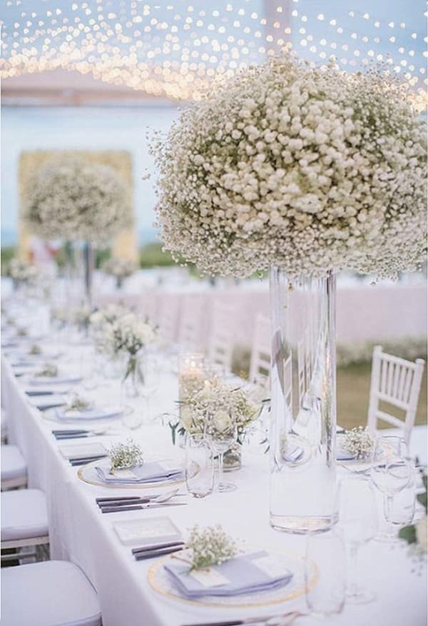Realistiska konstgjorda gipsfilablomgrenar för bröllopsfester, blomsterarrangemang och heminredning.