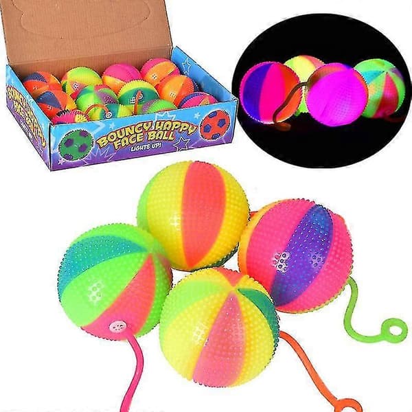 1 st Lysande Självlysande Massageboll 6cm Studsande Ljud Gåva För