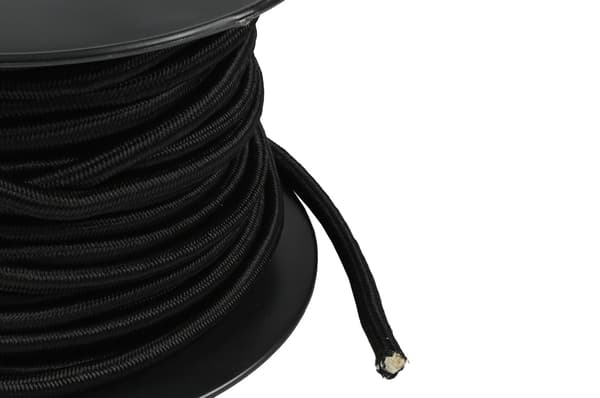 Elastisk snodd på rulle 6 mm 25 m svart
