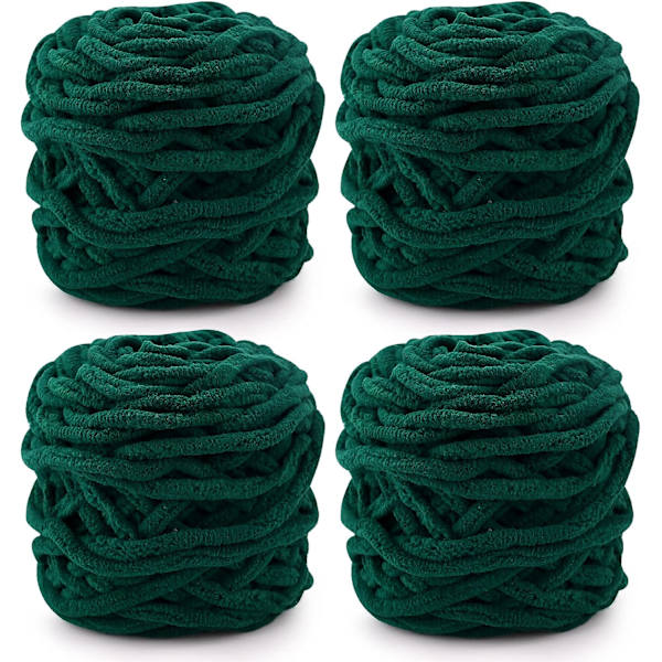Stickgarn 4 x 100g Multifärgad Stickgarn för Virkning Mjuk Roving för Garnprojekt Tillverkning av Plyschbollar Hantverksväskor, Tröjor