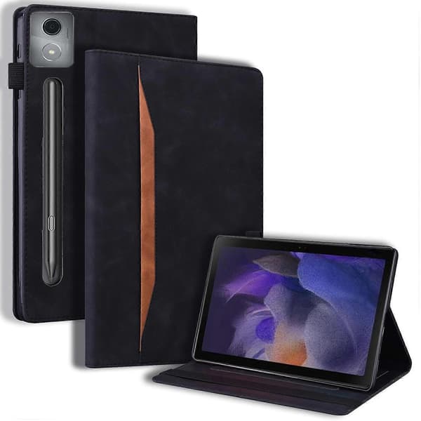 Til Lenovo Xiaoxin Pad Pro 12.7 tommer Etui Kort Holder Stativ Folio Læder Tablet Cover