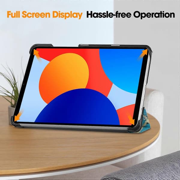Til Xiaomi Redmi Pad SE Stand Case Mønsterprint Læder Tablet Cover