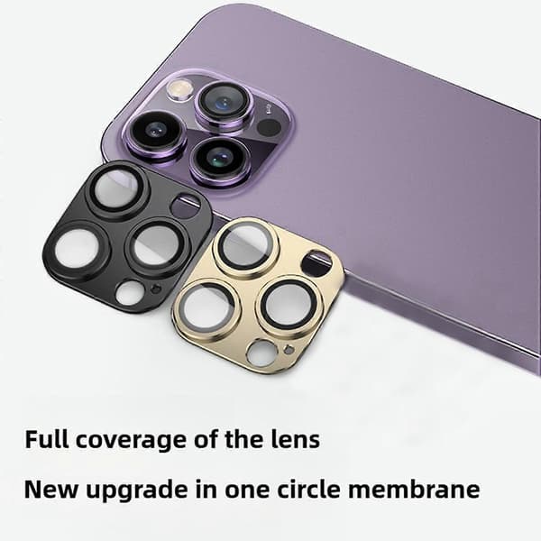 KALEBOL KLB-LPC004 Linsebeskyttelse for iPhone 15 Pro/15 Pro Max, integrert, full dekning