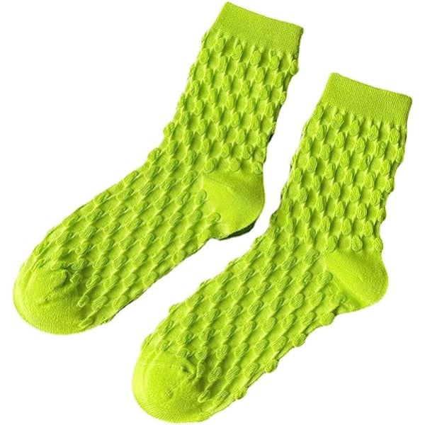 2 stk. Dame sokker farve sokker ydre slid lange sokker slik farve trendy unikke boble sokker sport sokker atletiske sokker