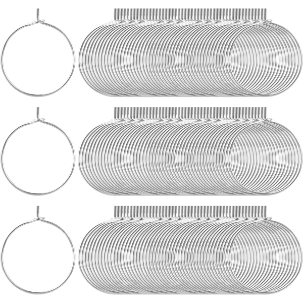 100 stk ørepyntringer for smykkefremstilling, ørevin i rustfritt stål, hypoallergeniske, DIY-øredobber (20 mm)