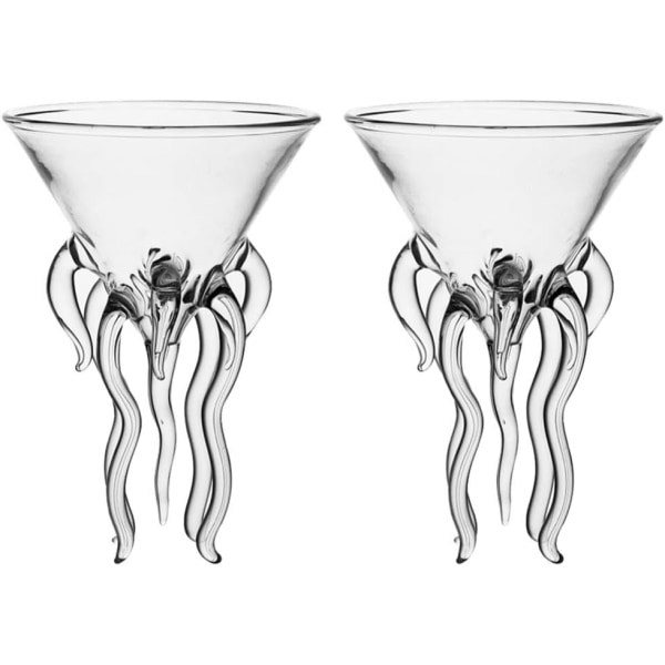 2 st Octopus Cocktail Glas Martini Manet Glas Vinglas Dryckesartiklar Bar Bägare Verktyg