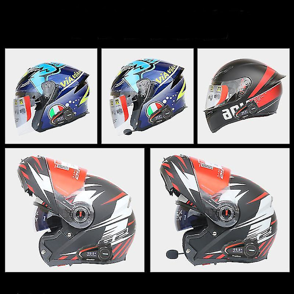 Hjelm Bluetooth Headset Motorcykel Bluetooth Headset Med Skærm Lang Levetid Rider Vandtæt