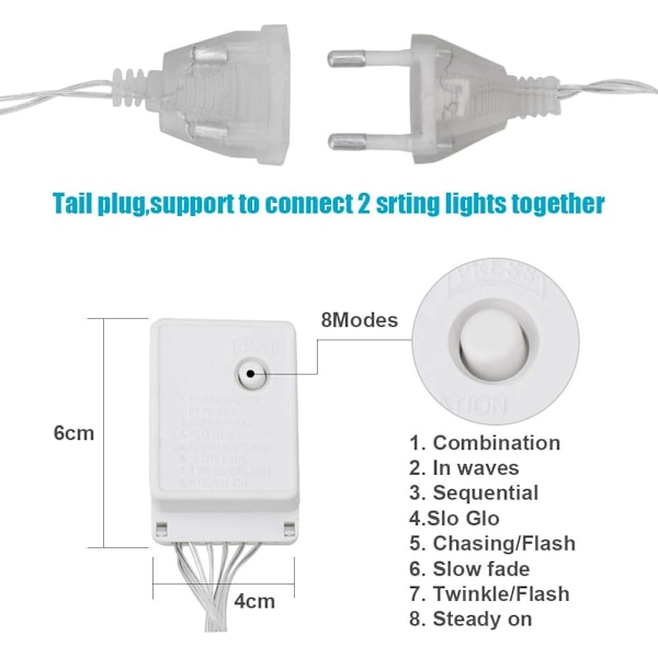 Verhovalot, tähti LED, LED-valosarja, 96erLED 3.5M valoköynnös, LED-köynnös ikkunakoristelu, joulu, , patio
